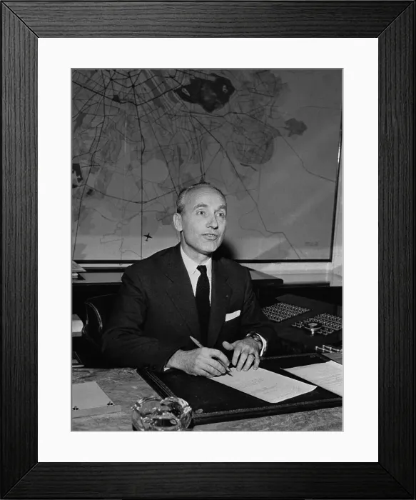 Framed Print : Paris Police Chief Maurice Papon Framed Print : Paris Police Chief Maurice Papon