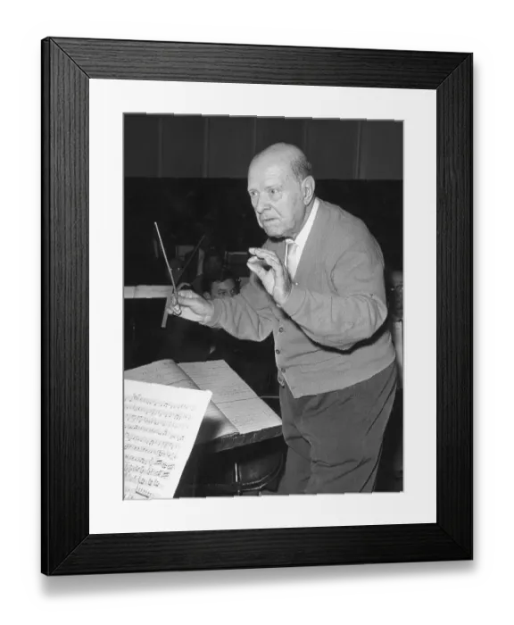 Framed Print : Pablo Casals Rehearsing Framed Print : Pablo Casals Rehearsing