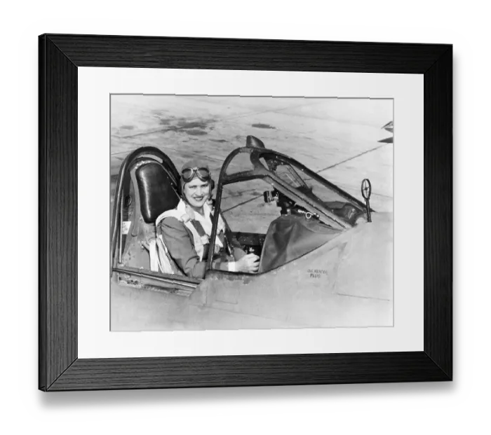 Framed Print : Jacqueline Cochran in P-40 Warhawk Fighter Plane, ca. 1942-1945 Framed Print : Jacqueline Cochran in P-40 Warhawk Fighter Plane, ca. 1942-1945