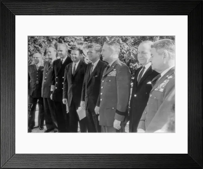 Framed Print : President Kennedy with Chiefs of Staff Framed Print : President Kennedy with Chiefs of Staff