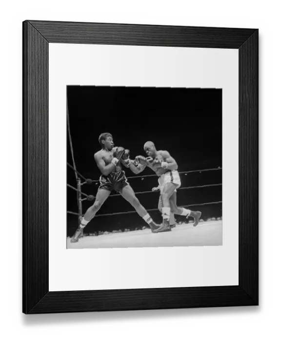 Framed Print : Holly Mims Boxing Against Rubin Carter Framed Print : Holly Mims Boxing Against Rubin Carter