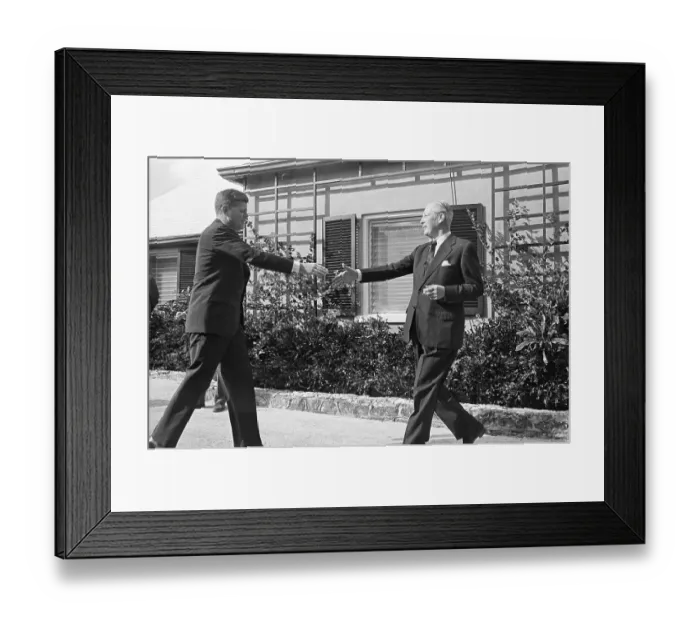 Framed Print : Prime Minister MacMillan and President Kennedy Framed Print : Prime Minister MacMillan and President Kennedy