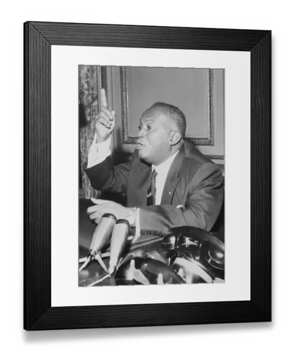 Framed Print : Philbert Tsiranana speaking to the press Framed Print : Philbert Tsiranana speaking to the press
