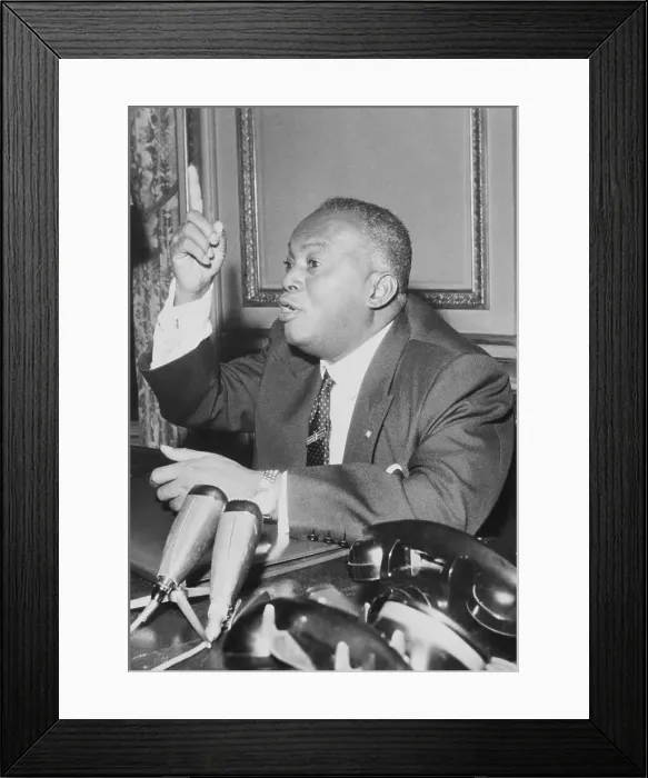Framed Print : Philbert Tsiranana speaking to the press Framed Print : Philbert Tsiranana speaking to the press