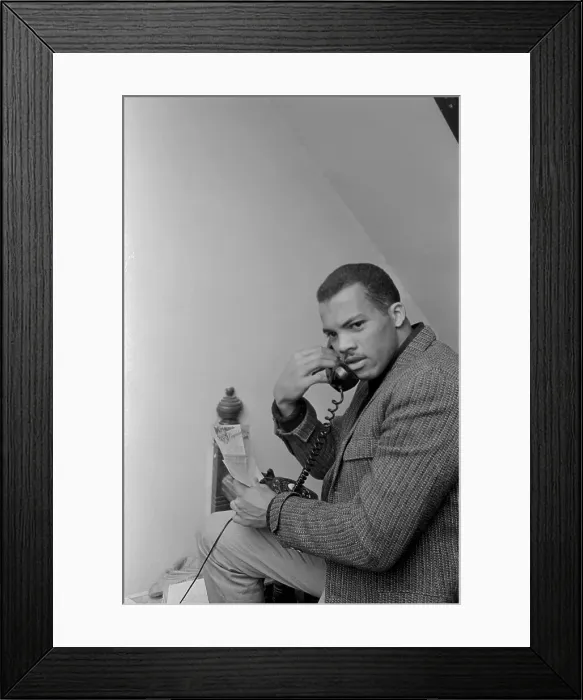 Framed Print : John Wideman Receiving Congratulatory Phone Call Framed Print : John Wideman Receiving Congratulatory Phone Call