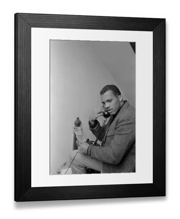Framed Print : John Wideman Receiving Congratulatory Phone Call Framed Print : John Wideman Receiving Congratulatory Phone Call