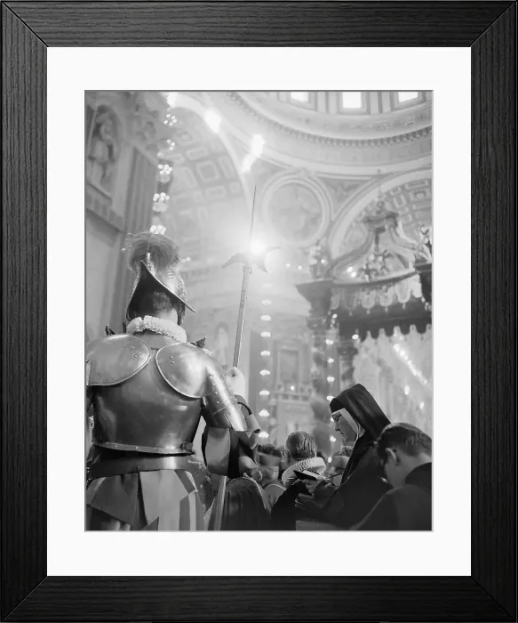 Framed Print : Armored Swiss Guard at Canonization Framed Print : Armored Swiss Guard at Canonization