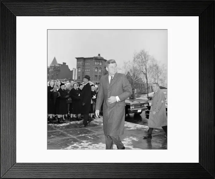 Framed Print : President John F. Kennedy Leaving Church Framed Print : President John F. Kennedy Leaving Church