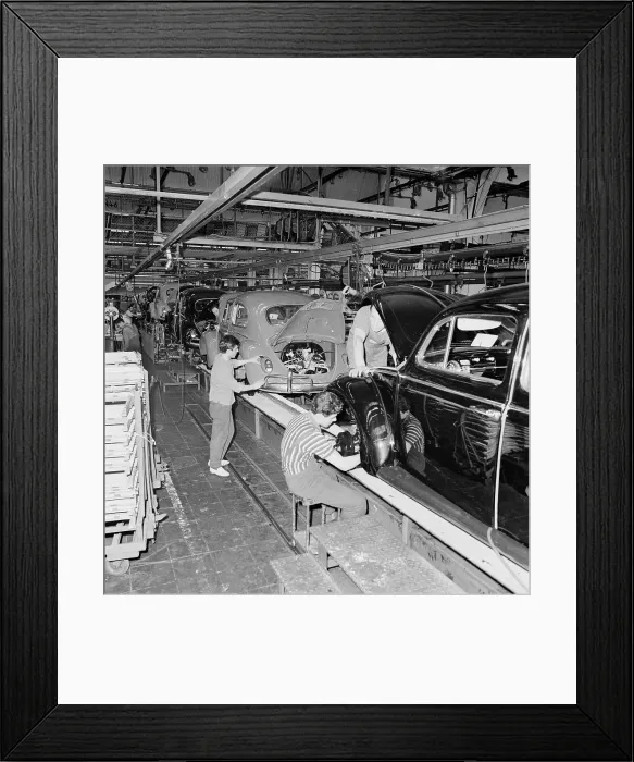 Framed Print : Italian Guest Workers in German Auto Factory Framed Print : Italian Guest Workers in German Auto Factory