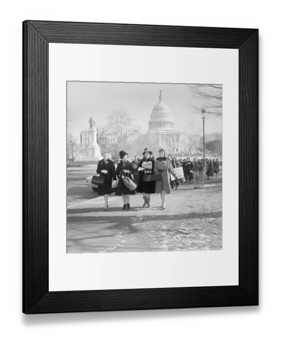 Framed Print : Peace Activists March to the White House Framed Print : Peace Activists March to the White House