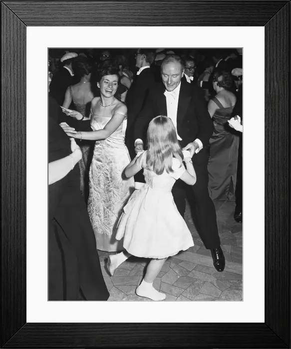 Framed Print : Dr. Francis Crick Dances With His Daughter Framed Print : Dr. Francis Crick Dances With His Daughter
