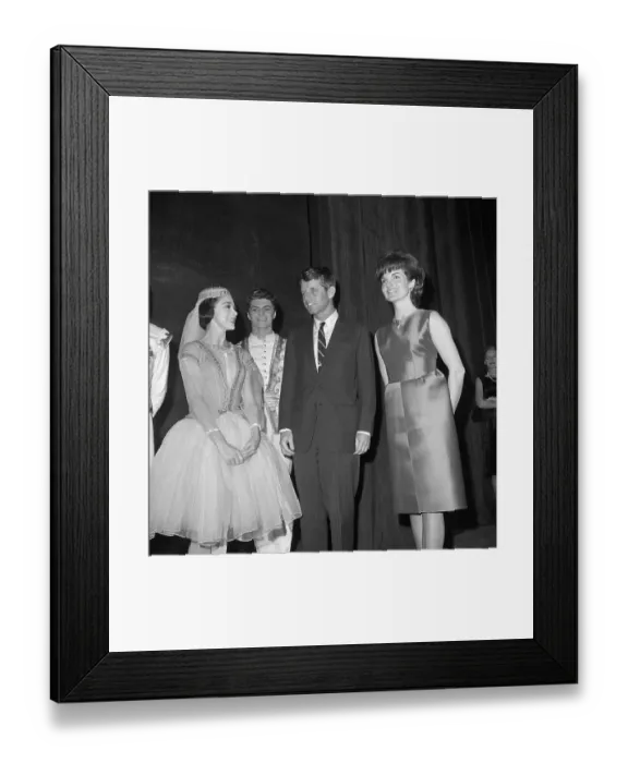 Framed Print : Jackie Kennedy and Robert Kennedy With Dame Fonteyn Framed Print : Jackie Kennedy and Robert Kennedy With Dame Fonteyn