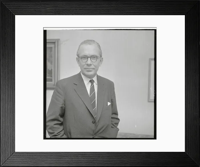 Framed Print : Portrait of Kai Uwe Von Hassel Framed Print : Portrait of Kai Uwe Von Hassel