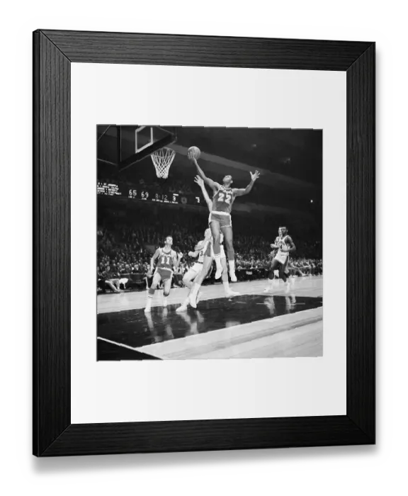 Framed Print : Elgin Baylor Leaps @ Hoop W / Basketball Framed Print : Elgin Baylor Leaps @ Hoop W / Basketball