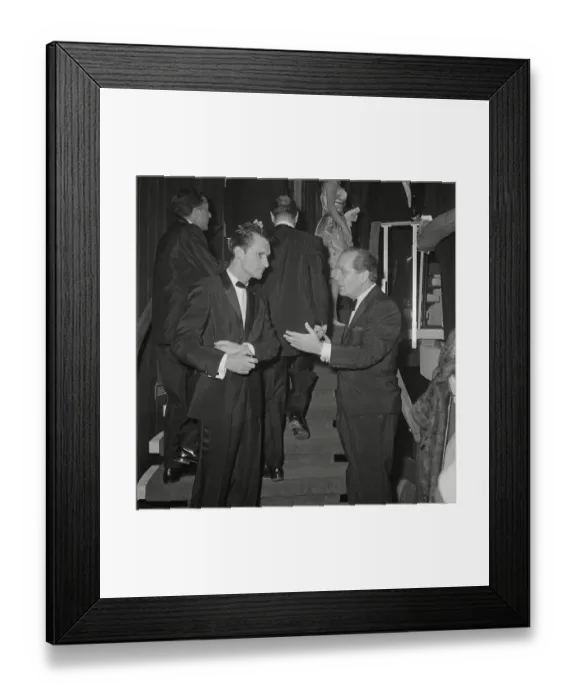 Framed Print : Playboy Club Owner Hugh Hefner with Joey Adams Framed Print : Playboy Club Owner Hugh Hefner with Joey Adams