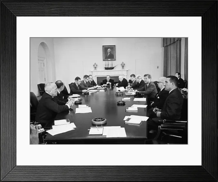 Framed Print : Cabinet Meeting of the Kennedy Administration Framed Print : Cabinet Meeting of the Kennedy Administration