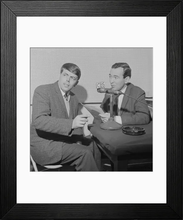 Framed Print : Vaughn Meader Being Interviewed Framed Print : Vaughn Meader Being Interviewed