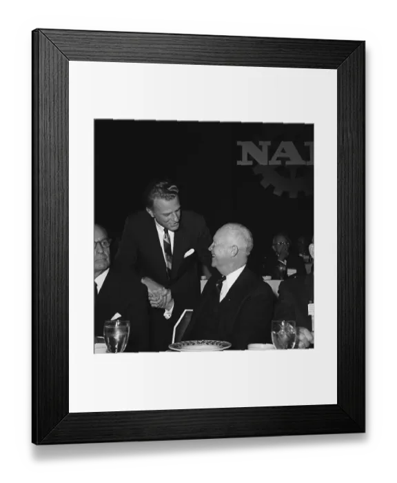 Framed Print : Billy Graham Shaking Hands With Dwight D. Eisenhower Framed Print : Billy Graham Shaking Hands With Dwight D. Eisenhower