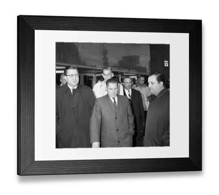 Framed Print : Jimmy Hoffa with William Bufilano and Ewing King Framed Print : Jimmy Hoffa with William Bufilano and Ewing King