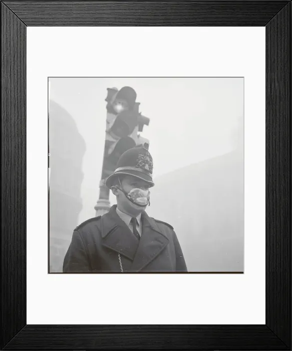 Framed Print : Police Constable Posing in Special Mask Framed Print : Police Constable Posing in Special Mask
