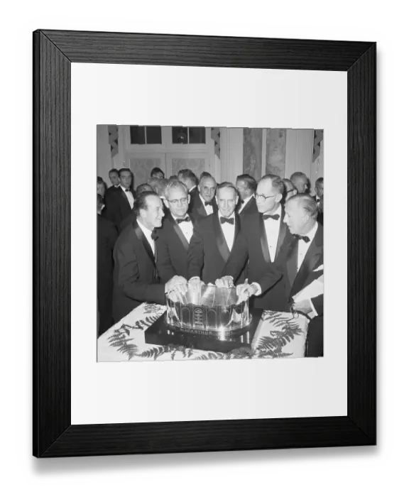 Framed Print : MacArthur and Byron White, Etc. with Trophy Framed Print : MacArthur and Byron White, Etc. with Trophy