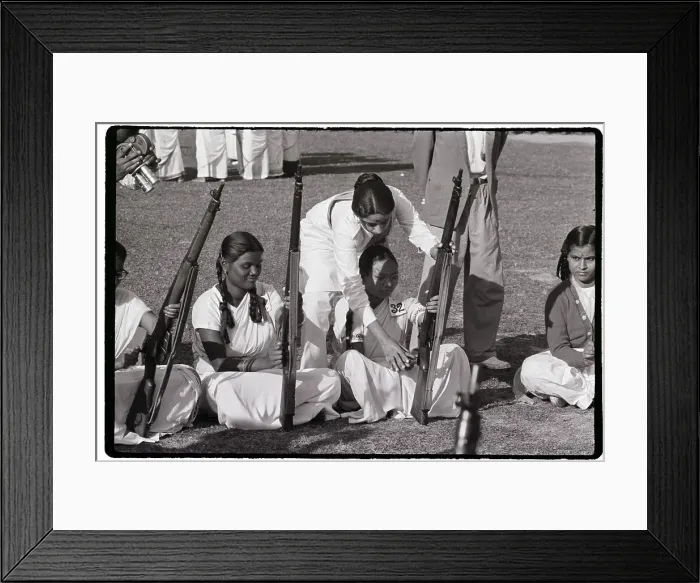 Framed Print : Indian Women Drill With Weapons Framed Print : Indian Women Drill With Weapons