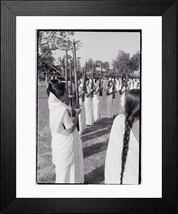 Framed Print : Indian Women Drill With Weapons Framed Print : Indian Women Drill With Weapons