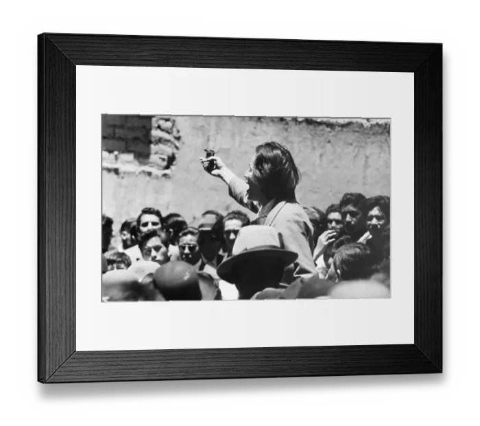Framed Print : Woman Brandishing Gun Framed Print : Woman Brandishing Gun