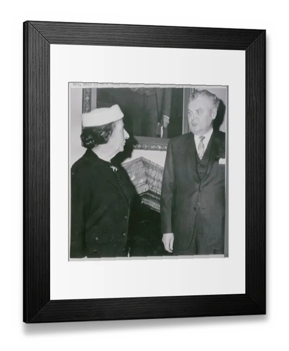 Framed Print : Golda Meir and John Diefenbaker Framed Print : Golda Meir and John Diefenbaker