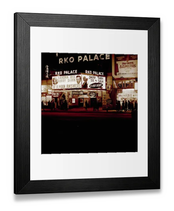 Framed Print : RKO Palace Theater Marquee Framed Print : RKO Palace Theater Marquee