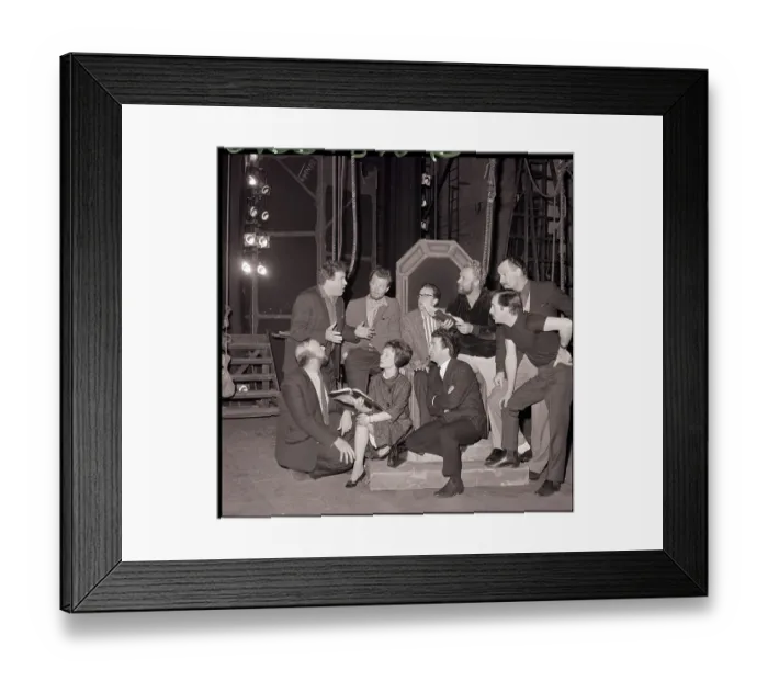 Framed Print : Cast of Play Moby Dick with Director Framed Print : Cast of Play Moby Dick with Director