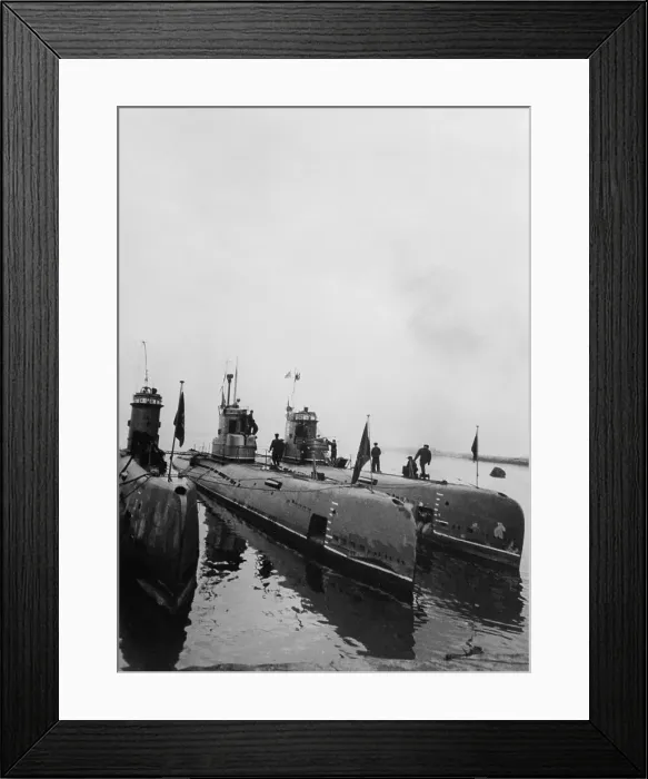 Framed Print : View of Soviet Submarines Standing Idle Framed Print : View of Soviet Submarines Standing Idle