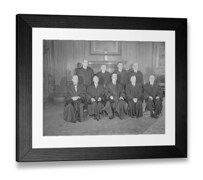 Framed Print : Supreme Court Judges Posing for Camera Framed Print : Supreme Court Judges Posing for Camera