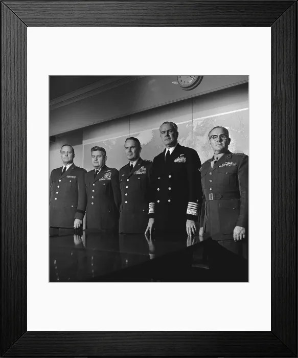 Framed Print : Military Officers Posing in Photograph Framed Print : Military Officers Posing in Photograph