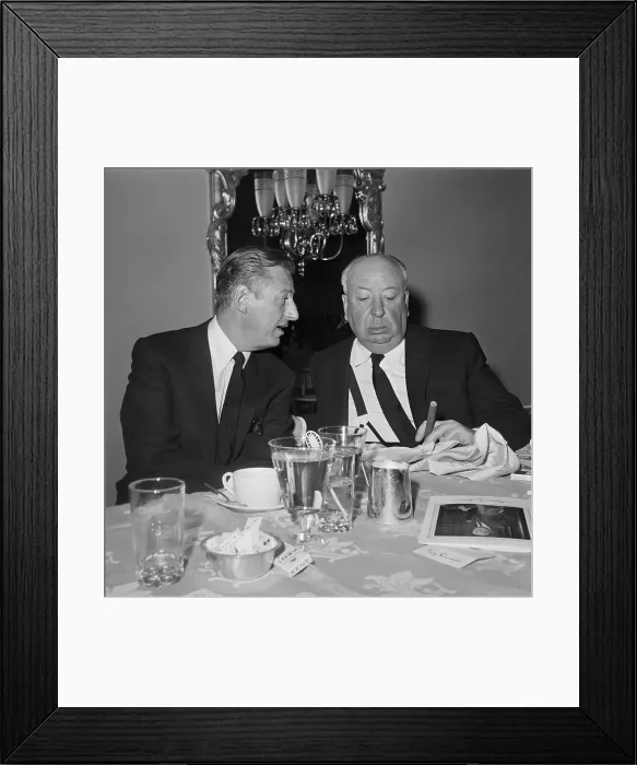 Framed Print : Alfred Hitchcock and Lew Wasserman Sitting at Dinner Table Framed Print : Alfred Hitchcock and Lew Wasserman Sitting at Dinner Table