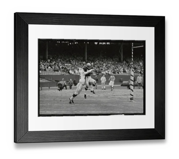 Framed Print : Frank Ryan Catching Touchdown Pass Framed Print : Frank Ryan Catching Touchdown Pass