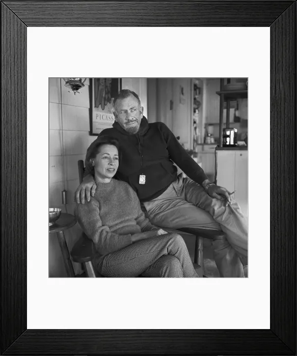 Framed Print : John Steinbeck And Wife Elaine Framed Print : John Steinbeck And Wife Elaine