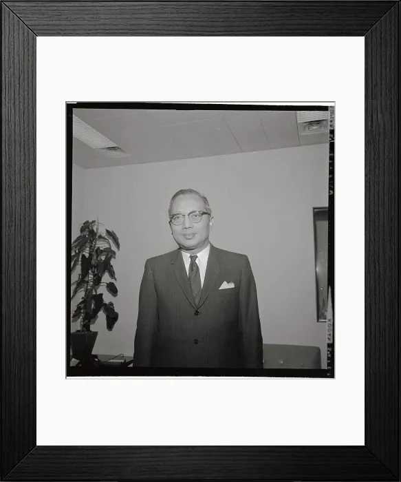 Framed Print : Portrait of U Thant at United Nations Framed Print : Portrait of U Thant at United Nations
