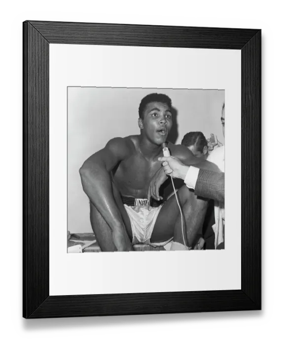 Framed Print : Muhammad Ali Talking to Journalists Framed Print : Muhammad Ali Talking to Journalists
