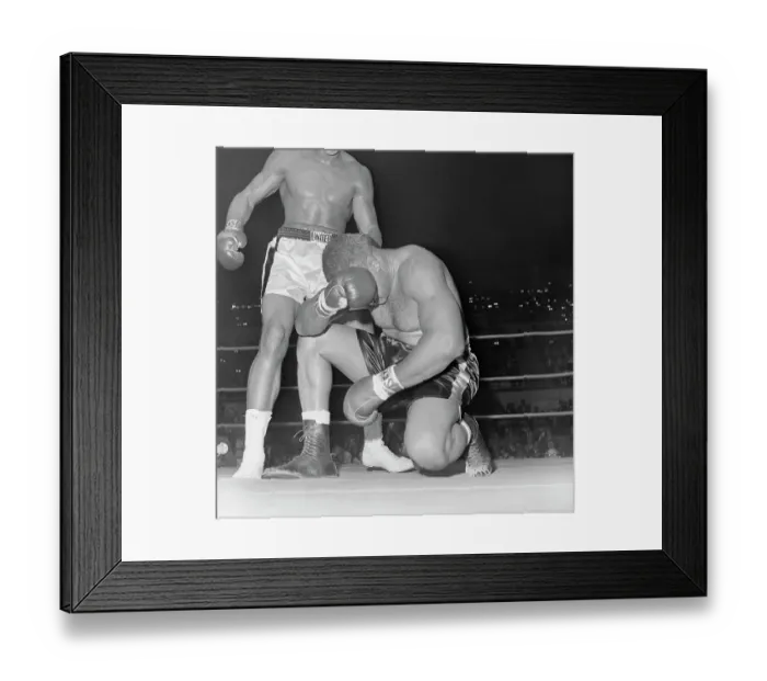 Framed Print : Boxer Cassius Clay Defeating Archie Moore