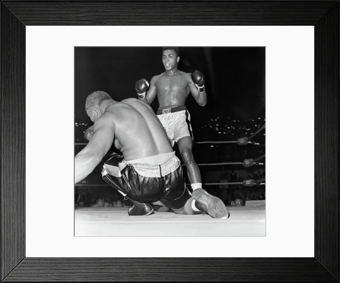 Framed Print : View of Cassius Clay Knocking Out Archie Moore