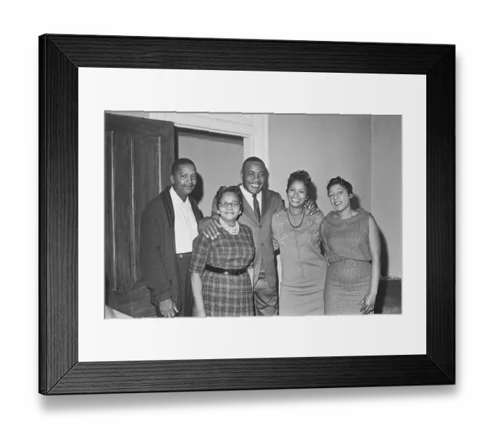 Framed Print : Portrait of Boxing Champion Sonny Liston Posing with His Family Framed Print : Portrait of Boxing Champion Sonny Liston Posing with His Family