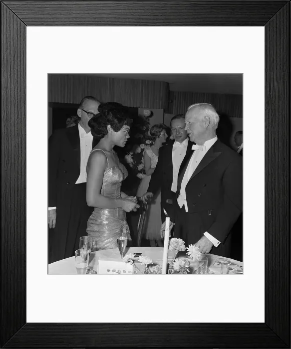 Framed Print : Eartha Kitt Talking with Heinrich Luebke Framed Print : Eartha Kitt Talking with Heinrich Luebke