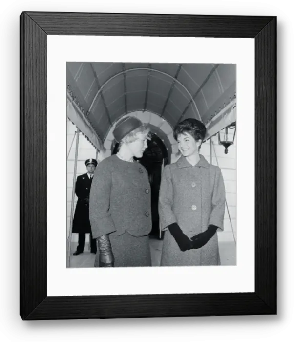 Framed Print : Jackie Kennedy Talking with Libeth Werhahn Framed Print : Jackie Kennedy Talking with Libeth Werhahn