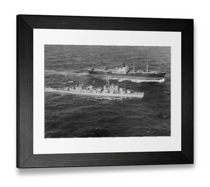 Framed Print : United States Destroyer Intercepting Soviet Freighter Framed Print : United States Destroyer Intercepting Soviet Freighter