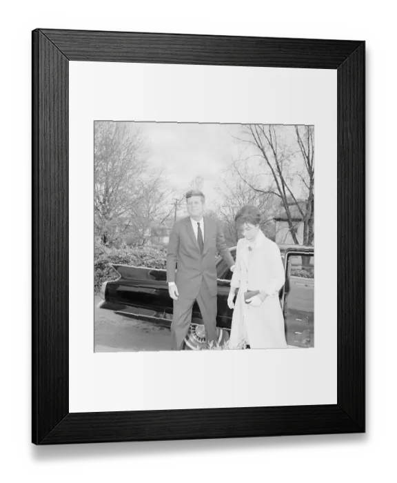 Framed Print : Jacqueline Kennedy and Her Husband Framed Print : Jacqueline Kennedy and Her Husband