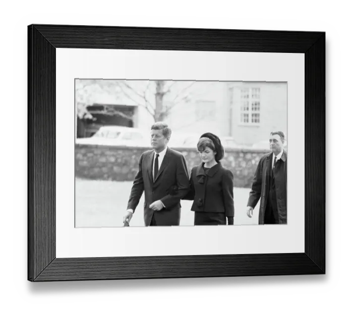 Framed Print : President and Mrs. Kennedy Arriving For Funeral Framed Print : President and Mrs. Kennedy Arriving For Funeral
