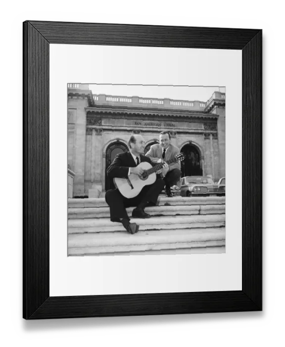 Framed Print : Charlie Byrd Plays Guitar Framed Print : Charlie Byrd Plays Guitar