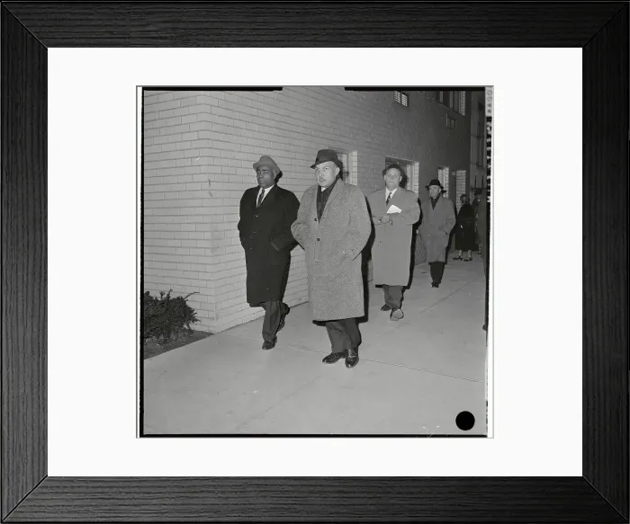 Framed Print : Communist Sympathizers Walking on Sidewalk Framed Print : Communist Sympathizers Walking on Sidewalk