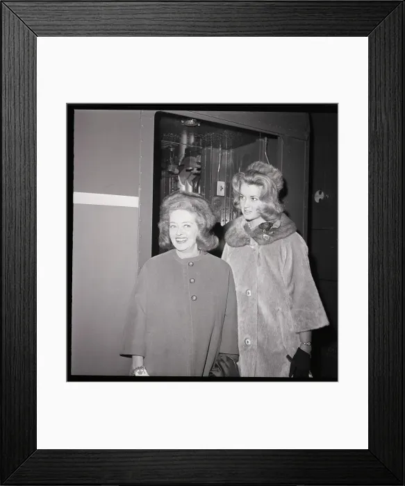 Framed Print : Bette Davis W / Daughter Barbara Merrill Framed Print : Bette Davis W / Daughter Barbara Merrill